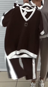 Womens V-neck Top + Pants Casual Set