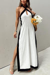 Ladies' Neck Hanging Hollow Slit Casual Temperament Dress