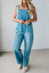 Women's Straps Washing Water Casual Jumpsuit