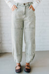 Ladies' Washed and Spliced Casual Jeans