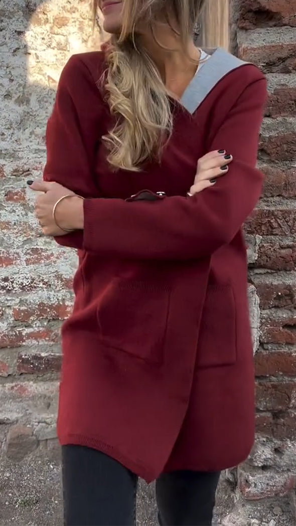 Women Round Neck Hooded Casual Jacket