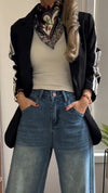 Ladies Collar Vertical Stripe Style Commuting Jacket
