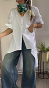 Women Collar Irregular Solid Color Shirt