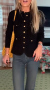 Ladies Round Neck Breasted Casual Coat