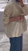 Womens Round Neck Hot Diamond Casual Coat