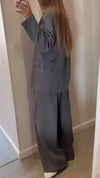 Womens Lapel Jacket + Pants Temperament Casual Suit