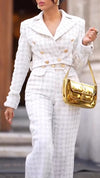 Womens Lapel Plaid Temperament Casual Suit