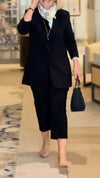 Women Lapel Jacket + Pants Temperament Commuter Set