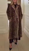 Women Lapel Leopard Print Temperament Casual Coat