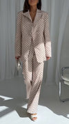 Ladies Collar Plaid Temperament Casual Suit