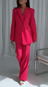 Ladies Collar Plaid Temperament Casual Suit