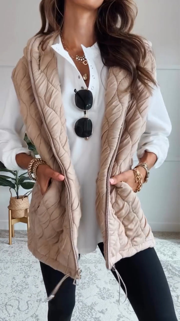 Women Hooded Casual Vest