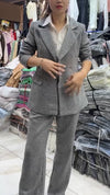Womens Lapel Jacket + Pants Temperament Commuter Set