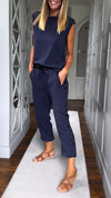 Women Round Neck Suit + Casual Jacket