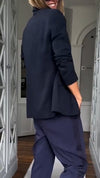Women Round Neck Suit + Casual Jacket