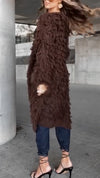 Womens Plush Casual Cardigan