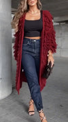 Womens Plush Casual Cardigan