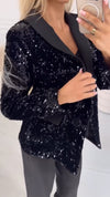 Women Lapel Sequin Temperament Casual Jacket