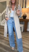 Womens Lapel Spliced Cuff Casual Windbreaker