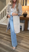 Womens Lapel Spliced Cuff Casual Windbreaker