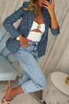 Women Lapel Double-breasted Temperament Casual Jacket