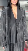 Women Lapel Ironing Jacket + Pants Temperament Casual Suit