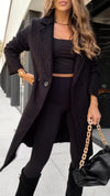 Womens Lapel Plush Casual Coat