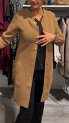 Women Round Neck Breasted Casual Knitted Cardigan