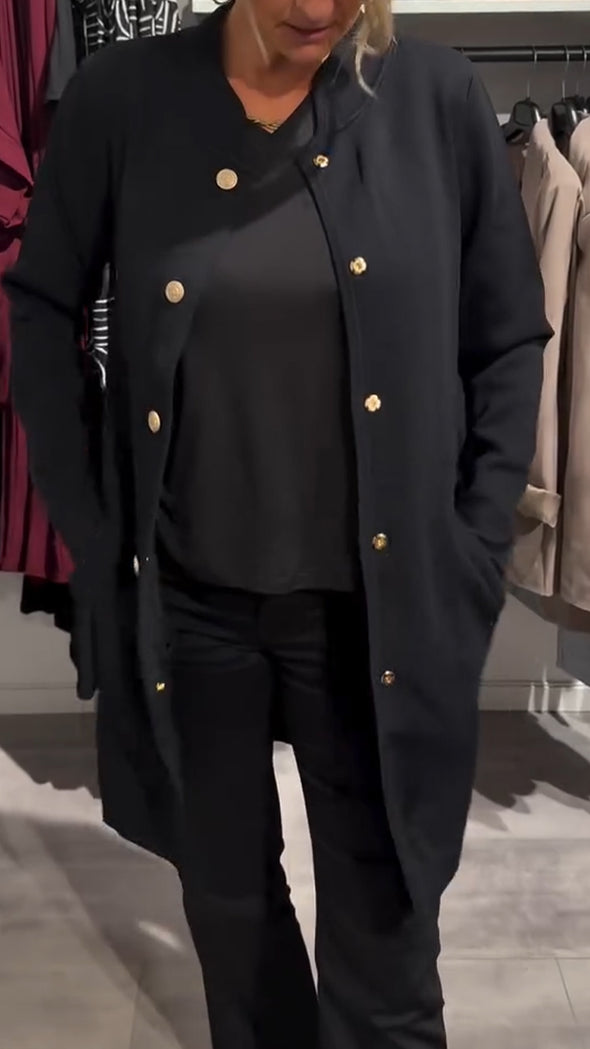 Women Round Neck Breasted Casual Knitted Cardigan