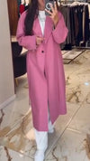 Womens Lapel Waist Drawstring Temperament Casual Coat