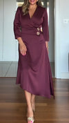 Womens V-neck Irregular Temperament Casual Dress