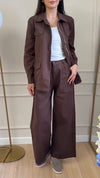 Womens Lapel Jacket + Pants Casual Set