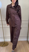 Womens Lapel Jacket + Pants Casual Set