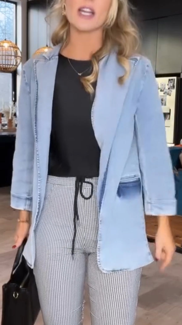 Womens Lapel Casual Jacket