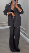 Ladies Collar Jacket+ Pants Style Commuting Suit