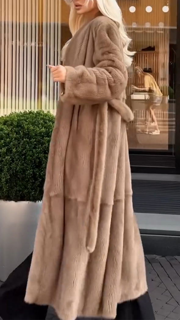 Women Collar Plush Casual Coat