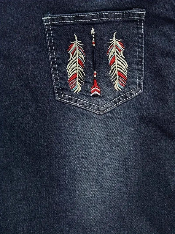 Women Wash Pocket Printed Casual Jeans