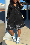 Women Lapel Breast Wash Wash Loose Casual Jumpsuit