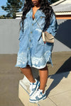 Women Lapel Breast Wash Wash Loose Casual Jumpsuit