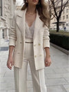 Women Lapel Double-breasted Temperament Casual Coat