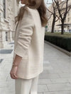Women Lapel Double-breasted Temperament Casual Coat