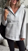 Womens Lapel Splicing Solid Color Casual Sweatshirt