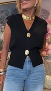 Womens V-neck Casual Top