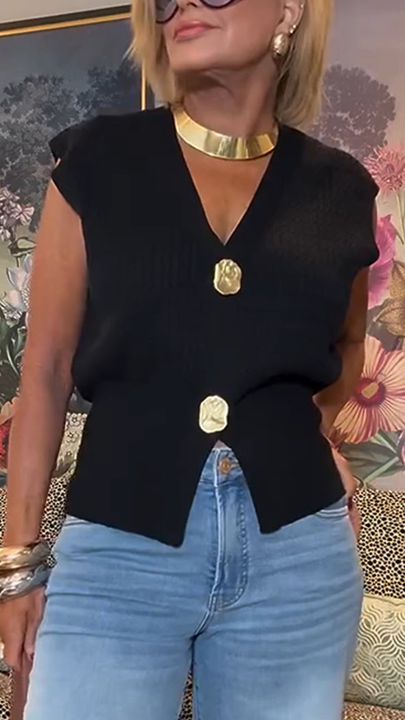 Womens V-neck Casual Top
