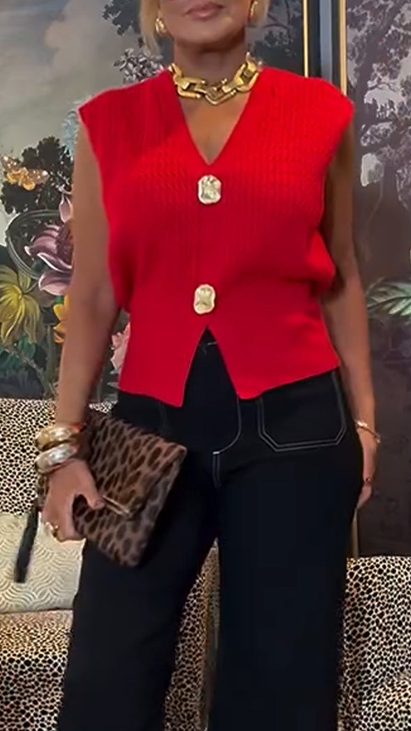 Womens V-neck Casual Top
