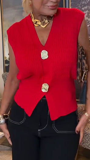 Womens V-neck Casual Top