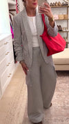 Womens Lapel Jacket + Pants Temperament Commuter Set
