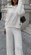 Women Round Neck Hooded Casual Suit