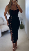 Womens Suspender Metal Hollow Slim Temperament Casual Dress