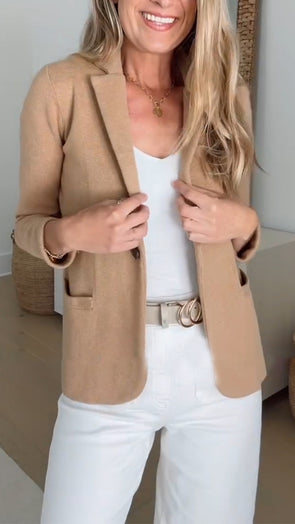 Womens Lapel Temperament Commuter Blazer